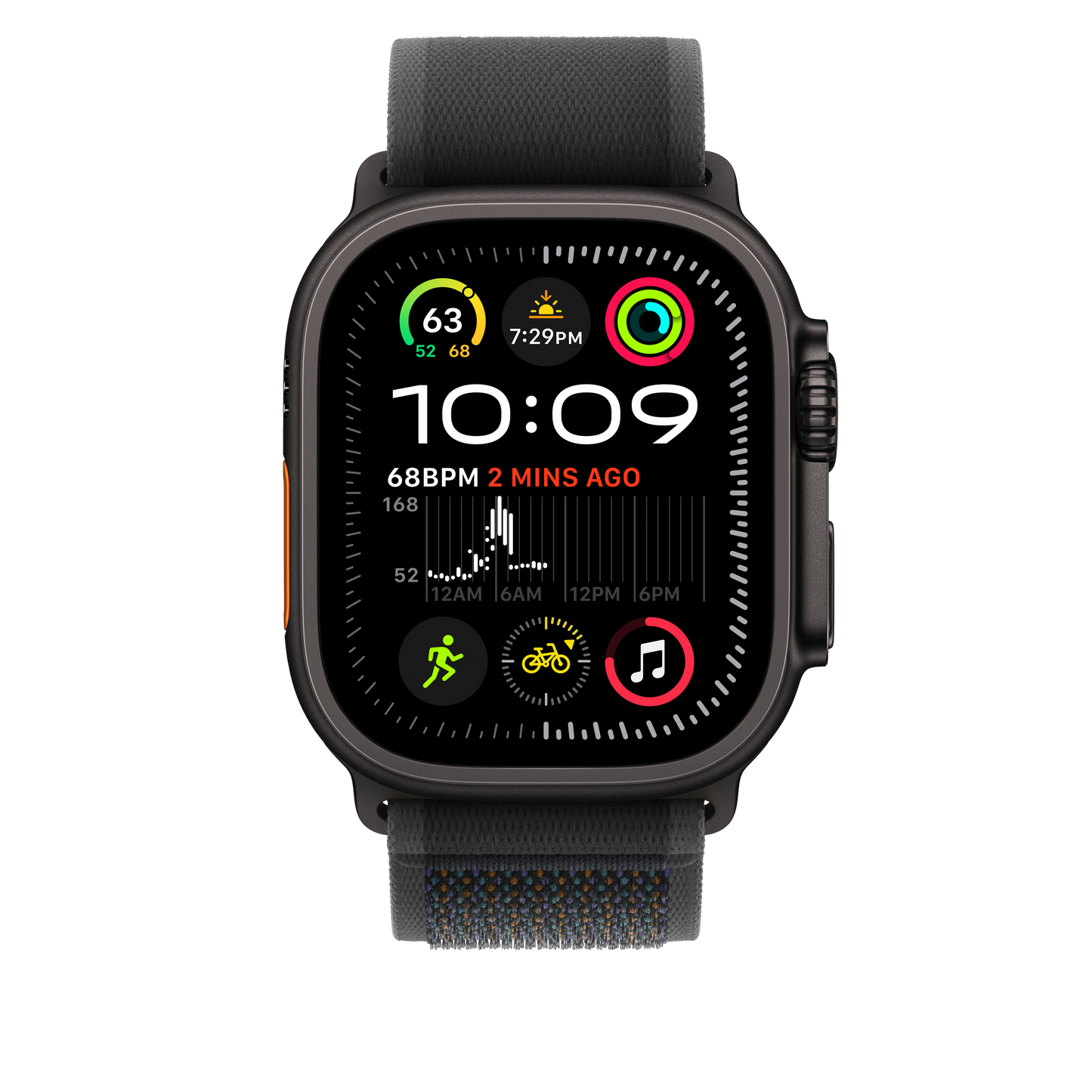 49mm Black Trail Loop - S/M - Black Titanium Finish