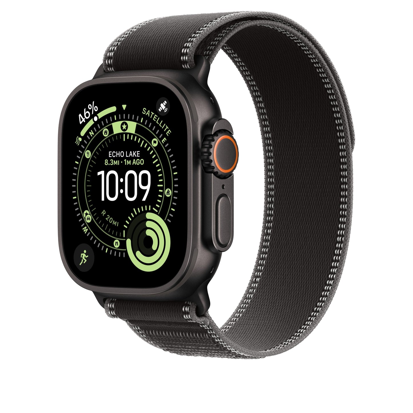 49mm Black/Charcoal Trail Loop - M/L - Black Titanium Finish