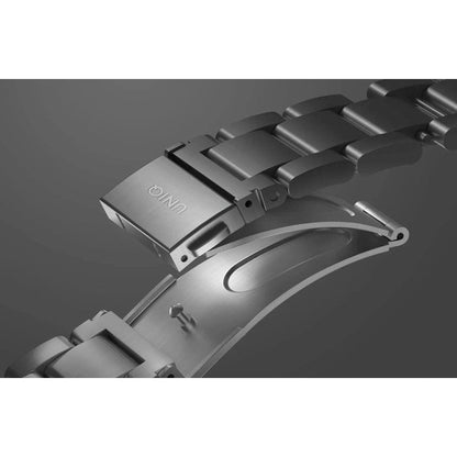 Uniq Osta Magnetic Steel Adjustable Band for Apple Watch 49-44mm - Titanium Silver