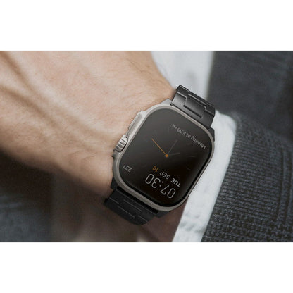 Uniq Osta Magnetic Steel Adjustable Band for Apple Watch 49-44mm - Titanium Silver